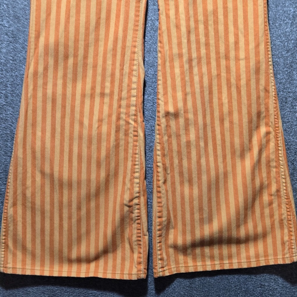 Wrangler Wanderer 622 High Rise Flare Jeans Women's 27x31 Retro Orange Striped - Picture 2 of 13